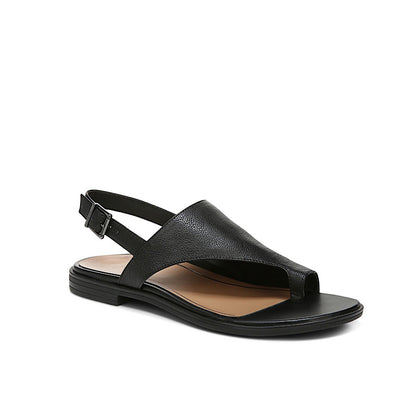 Vionic Ella sandals in black leather.