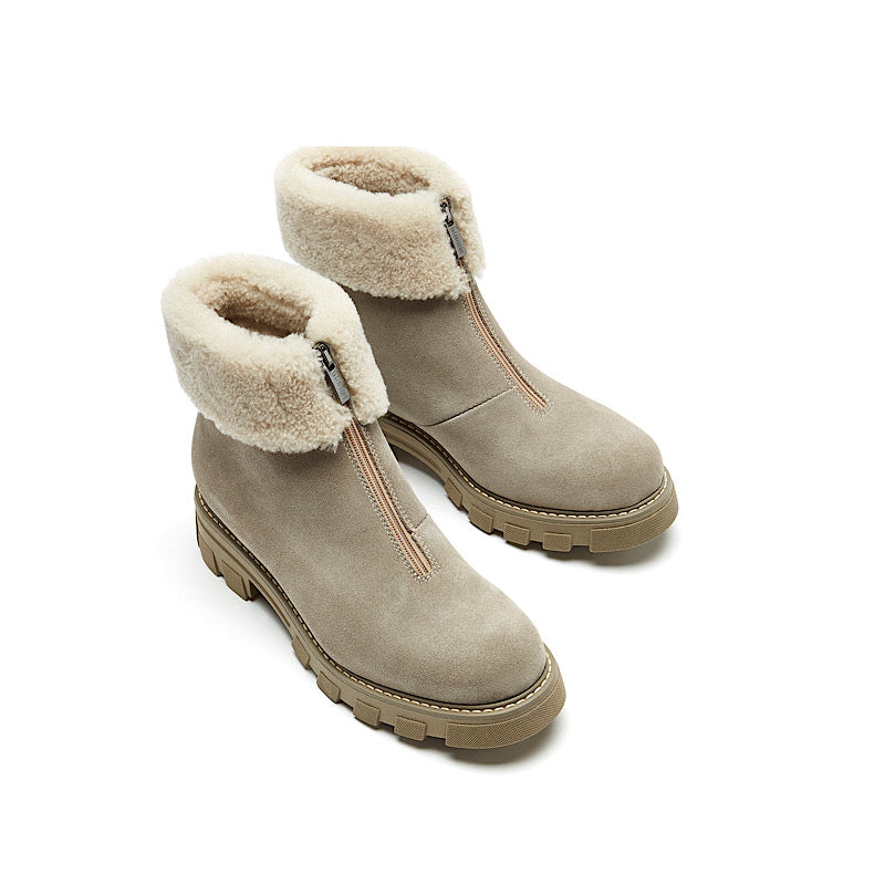 Abba beige suede bootie by La Canadienne. Web exclusive. Gift with purchase.