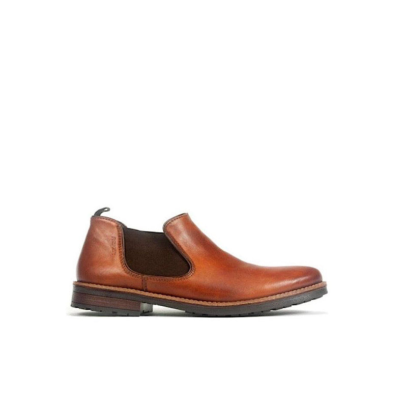 Chaussures pour hommes Rieker 13282-25 en cuir tan.