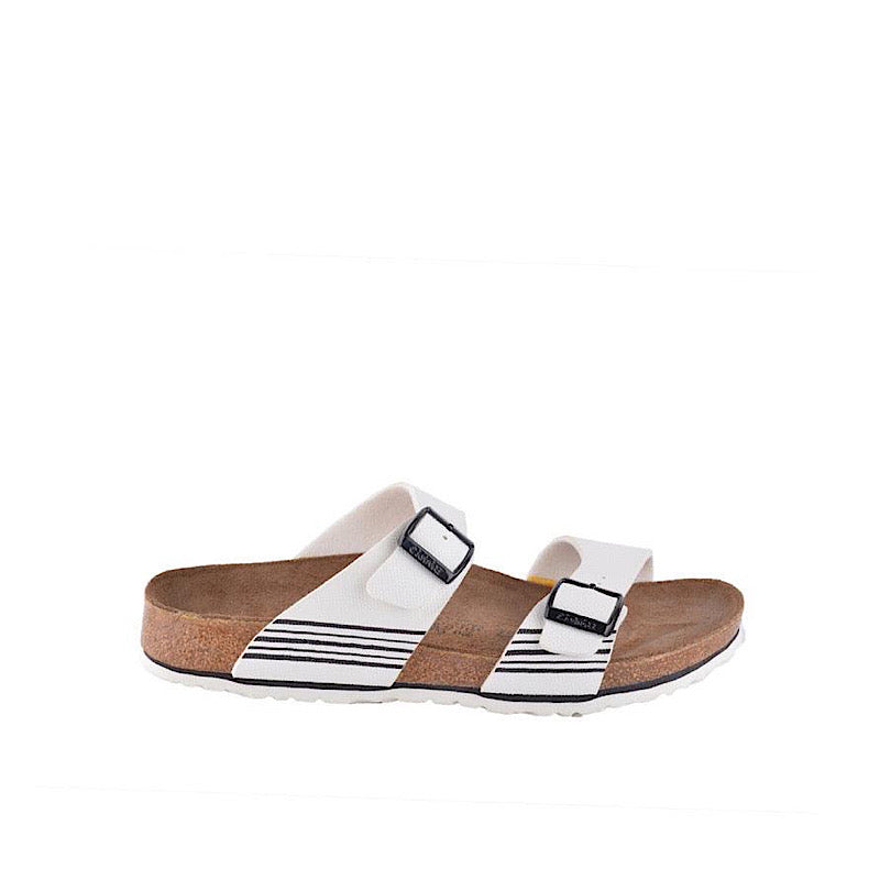 Sandales pour hommes Birkenstock en blanc.