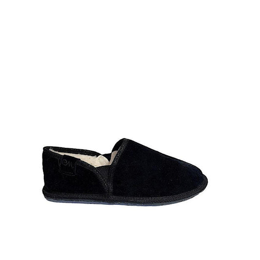 Emu Wilshire, pantoufles noires en peau de mouton pour hommes