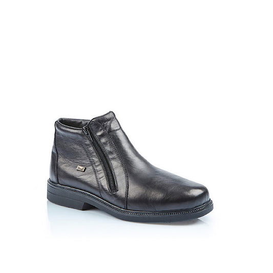 Bottes pour hommes Rieker 37460-00 en cuir noir.