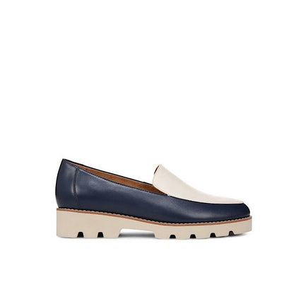 Chaussures Vionic Kensley en cuir bleu/ivore.