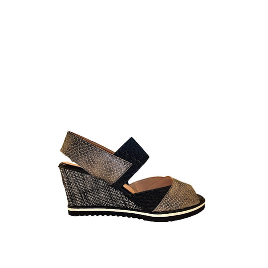 Sandales Asensio 3071 en cuir gris argent.