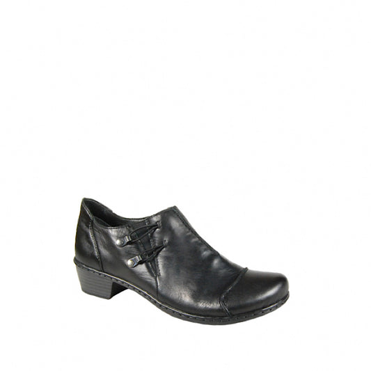 Chaussures Rieker en cuir noir.