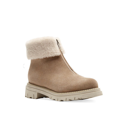 Dafna beige suede boot by La Canadienne. Web exclusive. Gift with purchase.