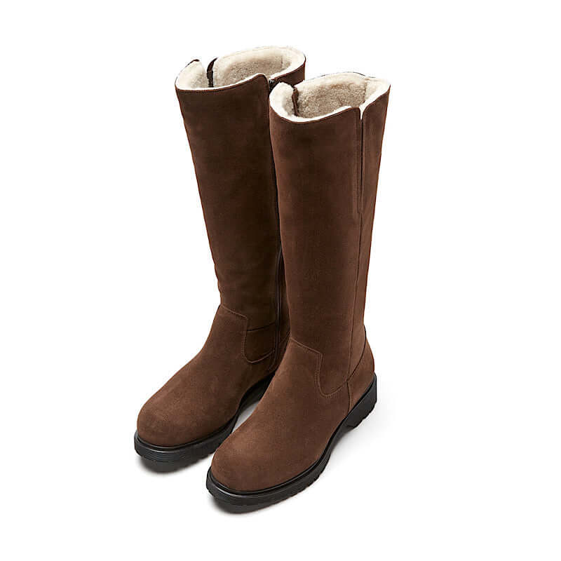 Helene boots in brown suede, by La Canadienne. Web exclusive. Gift with purchase.