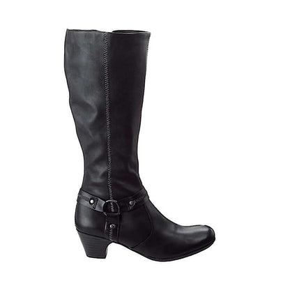 Bottes Rieker 70551 en cuir noir.