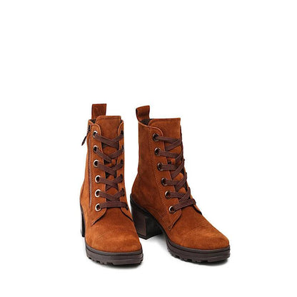 Bottes Ara 47377 en suède marron roux. - Boutique Prestige