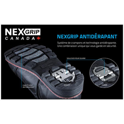 Bottes Nexgrip Ice Oslo en suède noir. - Boutique Prestige