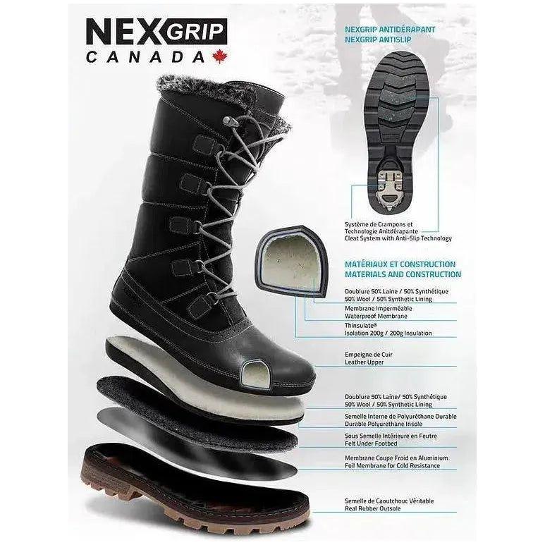 Bottes Nexgrip Ice Oslo en suède noir.