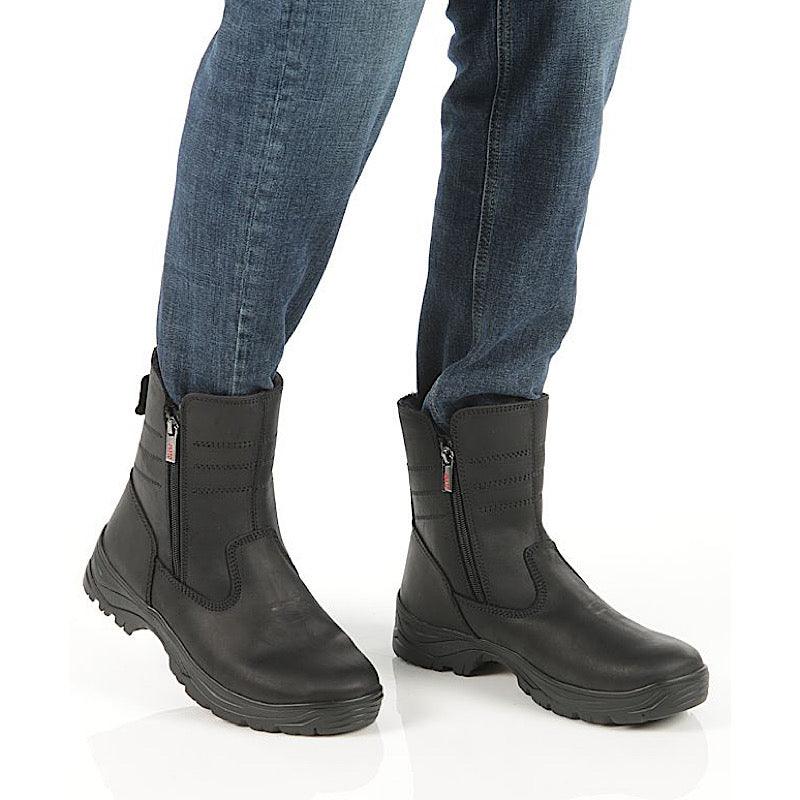 Bottes Olang (pour hommes) Dakar en cuir noir. - Boutique Prestige