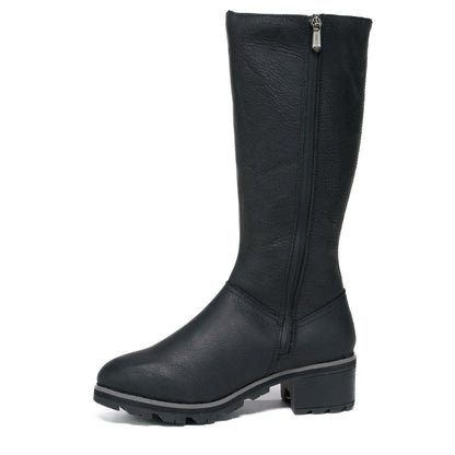 Bottes Nexgrip en cuir noir. (Ice Bella Hi). - Boutique Prestige