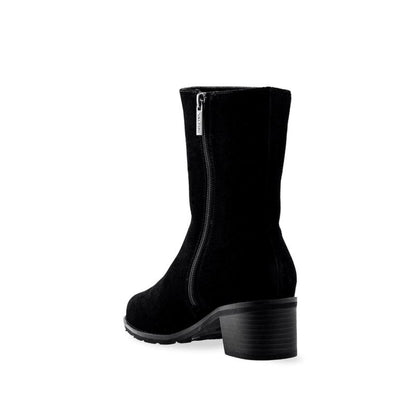 Bottes Valdini Darcy, suède noir imperméable. Doublées en fourrure.