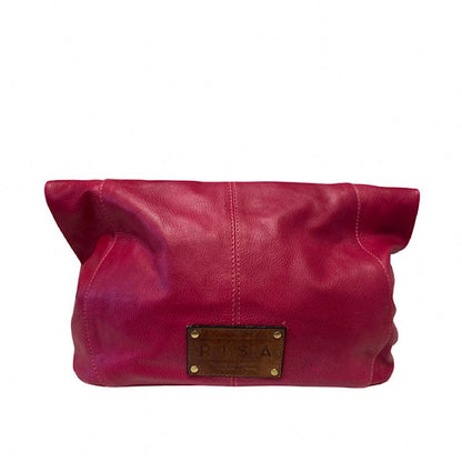 Sac à main en cuir nappa fuschia avec franges - Boutique Prestige