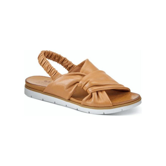 Sandale Leah en cuir cognac.